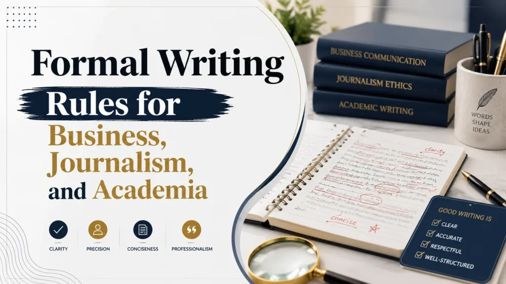 Formal Writing Rules for Business, Journalism, and Academia