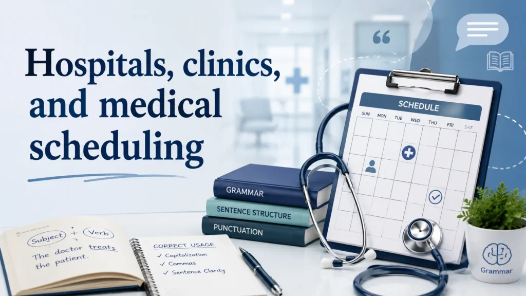 Hospitals, clinics, and medical scheduling