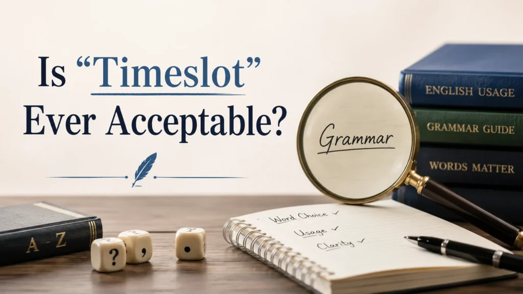 Is "Timeslot" Ever Acceptable?