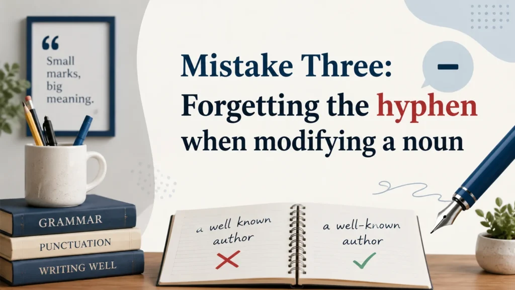 Mistake Three: Forgetting the hyphen when modifying a noun
