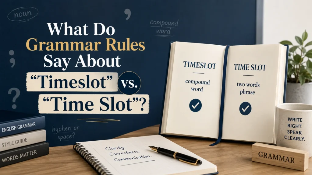 What Do Grammar Rules Say About "Timeslot" vs. "Time Slot"?