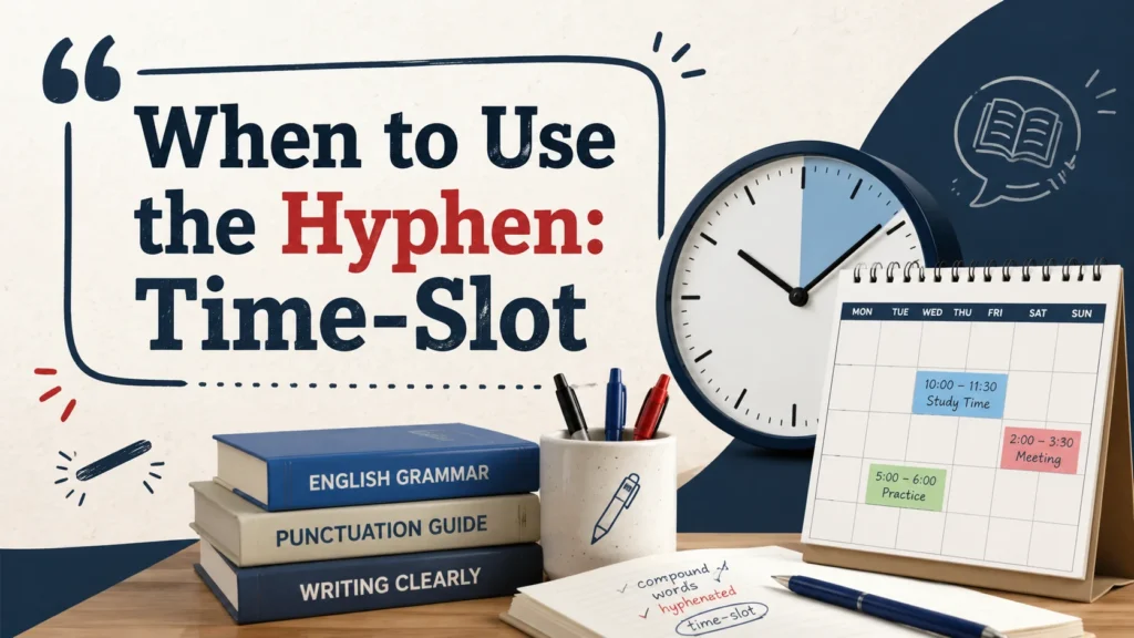 When to Use the Hyphen: Time-Slot