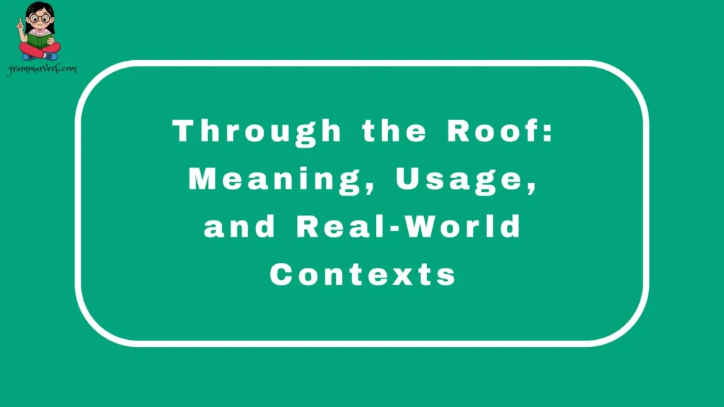 Through the Roof: Meaning, Usage, and Real-World Contexts