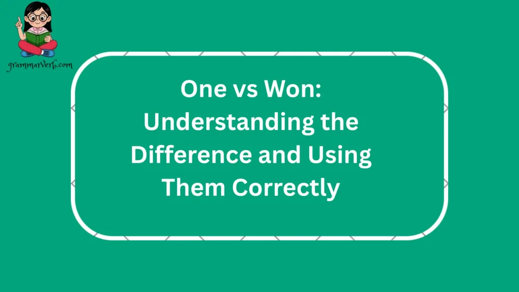 The topic "one vs. won" often confuses learners because "one," "won," "language," and "homophones" sound similar but carry very different meanings in real usage today.