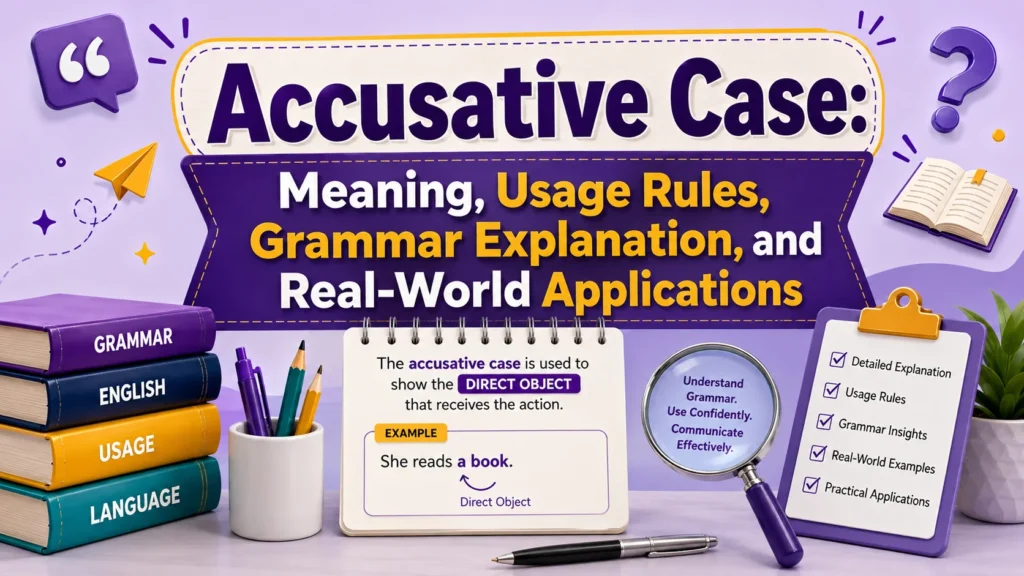 Accusative Case: Meaning, Usage Rules, Grammar Explanation, and Real-World Applications