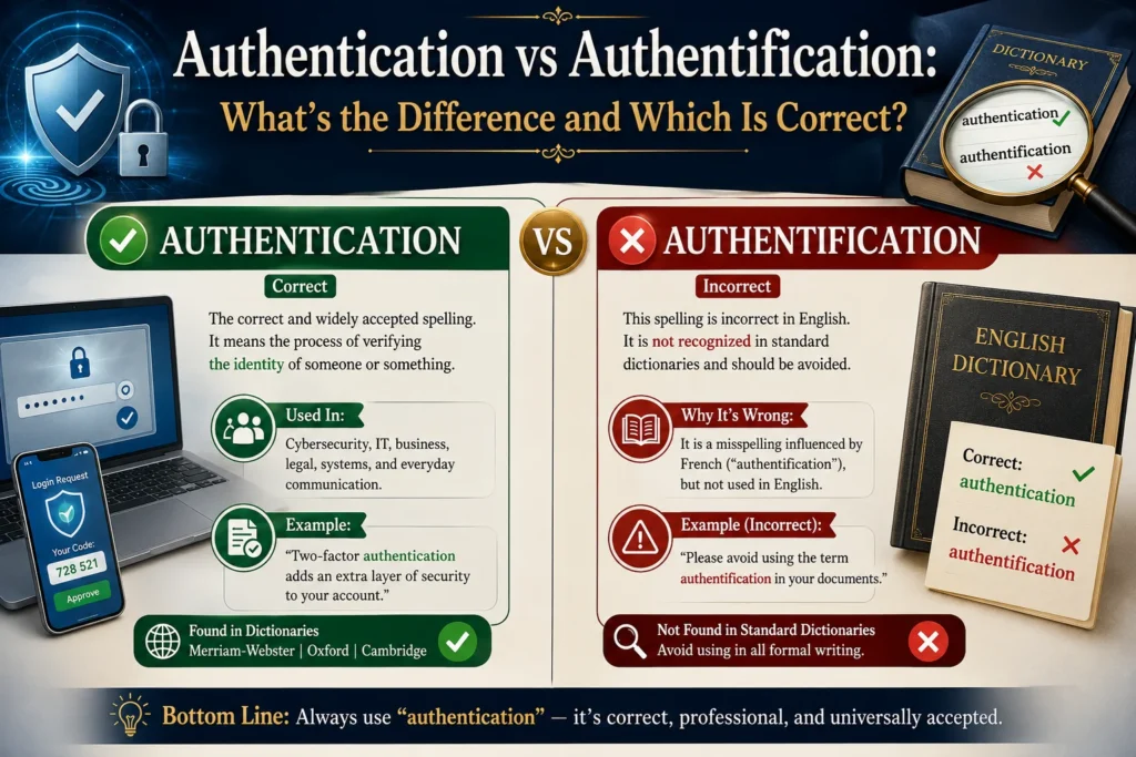 Authentication vs Authentification: What's the Difference and Which Is Correct?