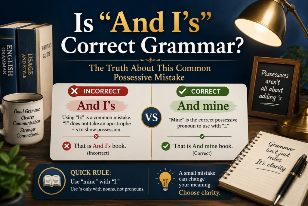 Is “And I’s” Correct Grammar? The Truth About This Common Possessive Mistake