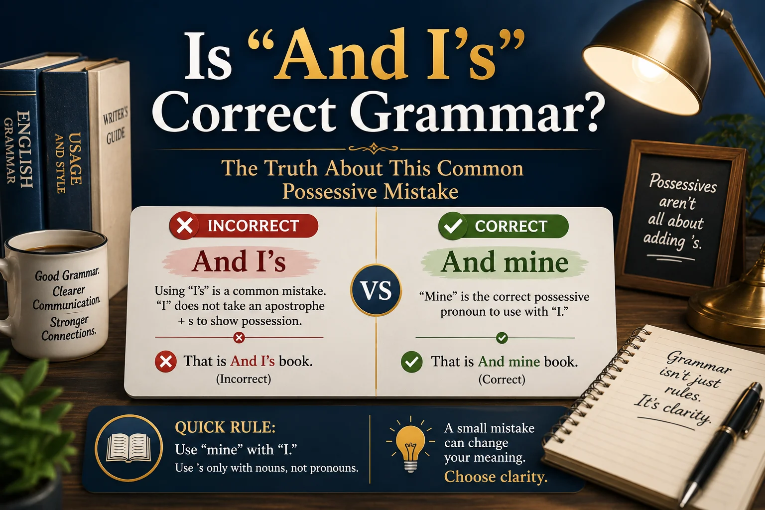 Is “And I’s” Correct Grammar? The Truth About This Common Possessive Mistake