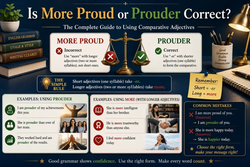 Is More Proud or Prouder Correct? The Complete Guide to Using Comparative Adjectives