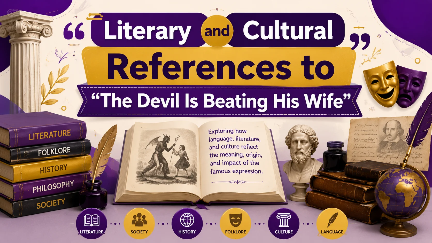Literary and Cultural References to “The Devil Is Beating His Wife”