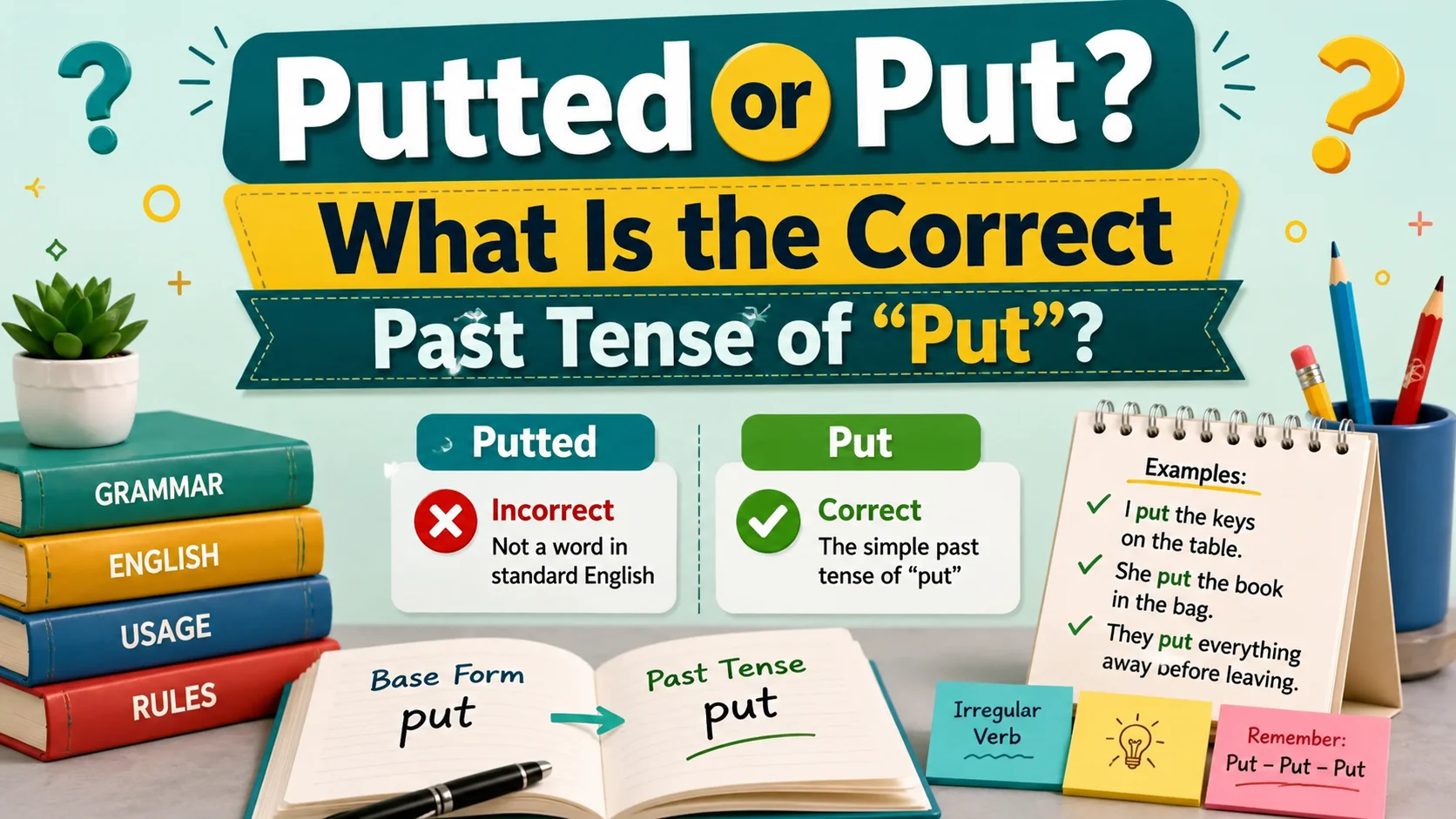 Putted or Put? What Is the Correct Past Tense of “Put”?